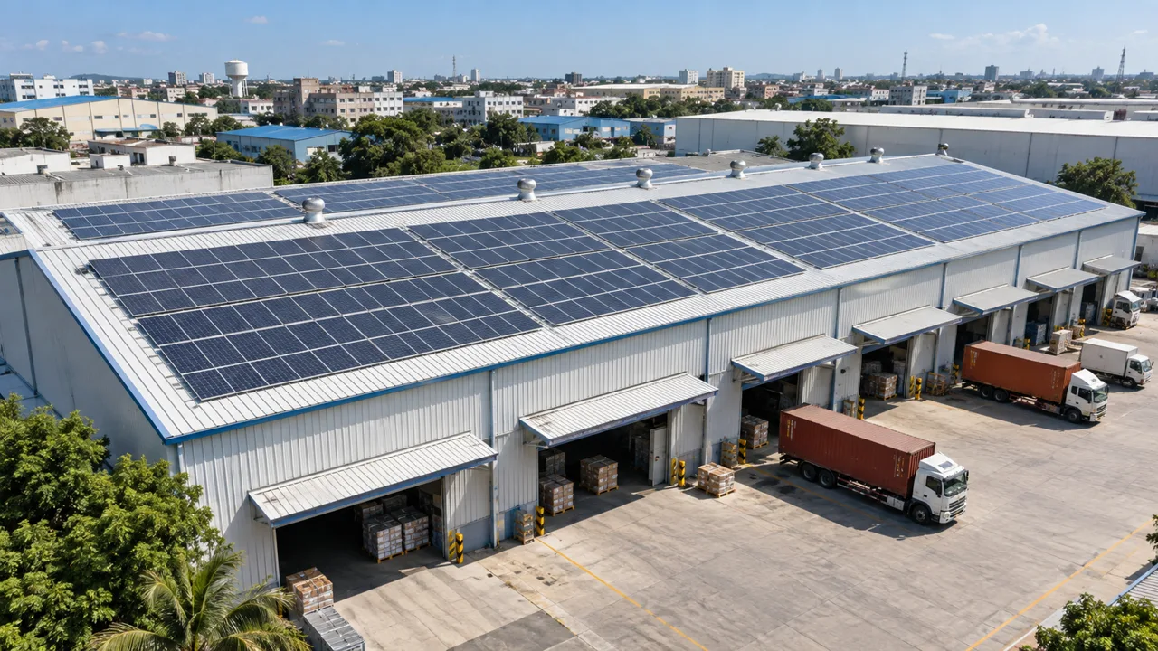 Solar installation at a commercial property